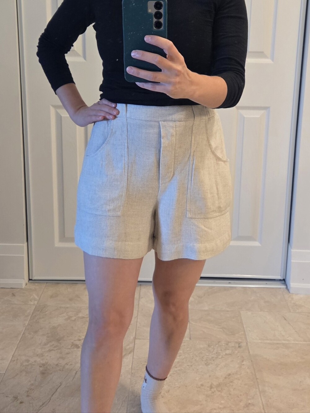 Frank and Oak Linen Blend Shorts
